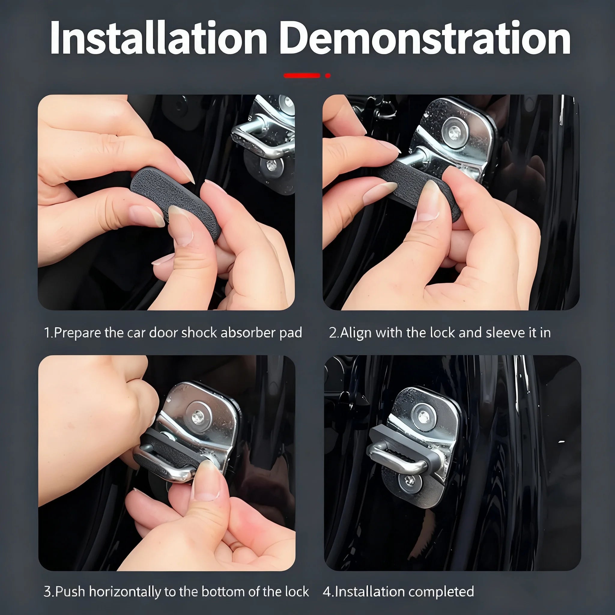Silicone Car Door Lock Buffer Damper Pads – Universal Noise Reducer