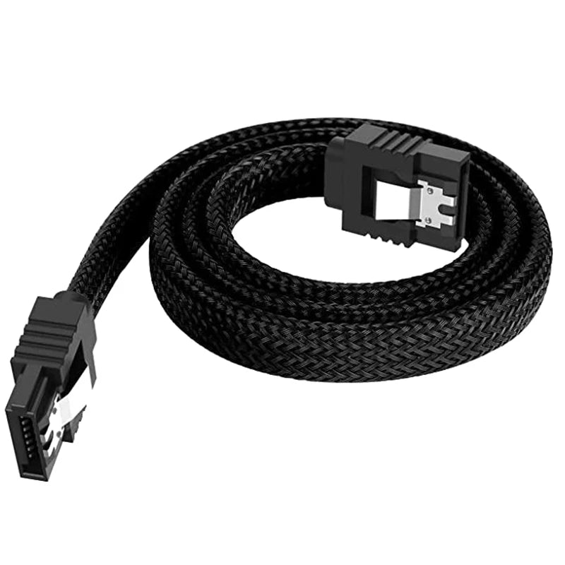 SATA 3.0 III SATA3 7pin Data Cable 6Gb/S SSD Cables HDD Hard Disk Drive Cord Line With Nylon Premium Sleeved Oasis Select