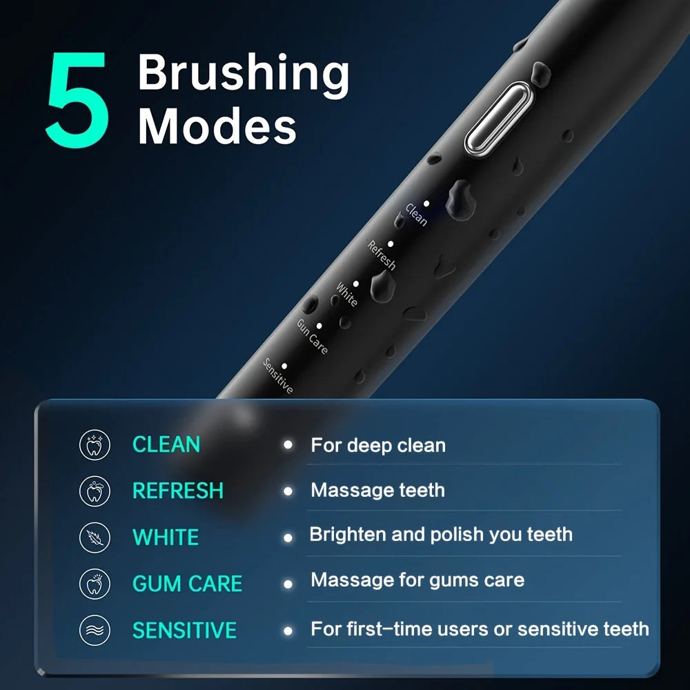 Adult Electric Toothbrush Set – 7 Heads & Wireless Charging Electric Toothbrush Oasis Select