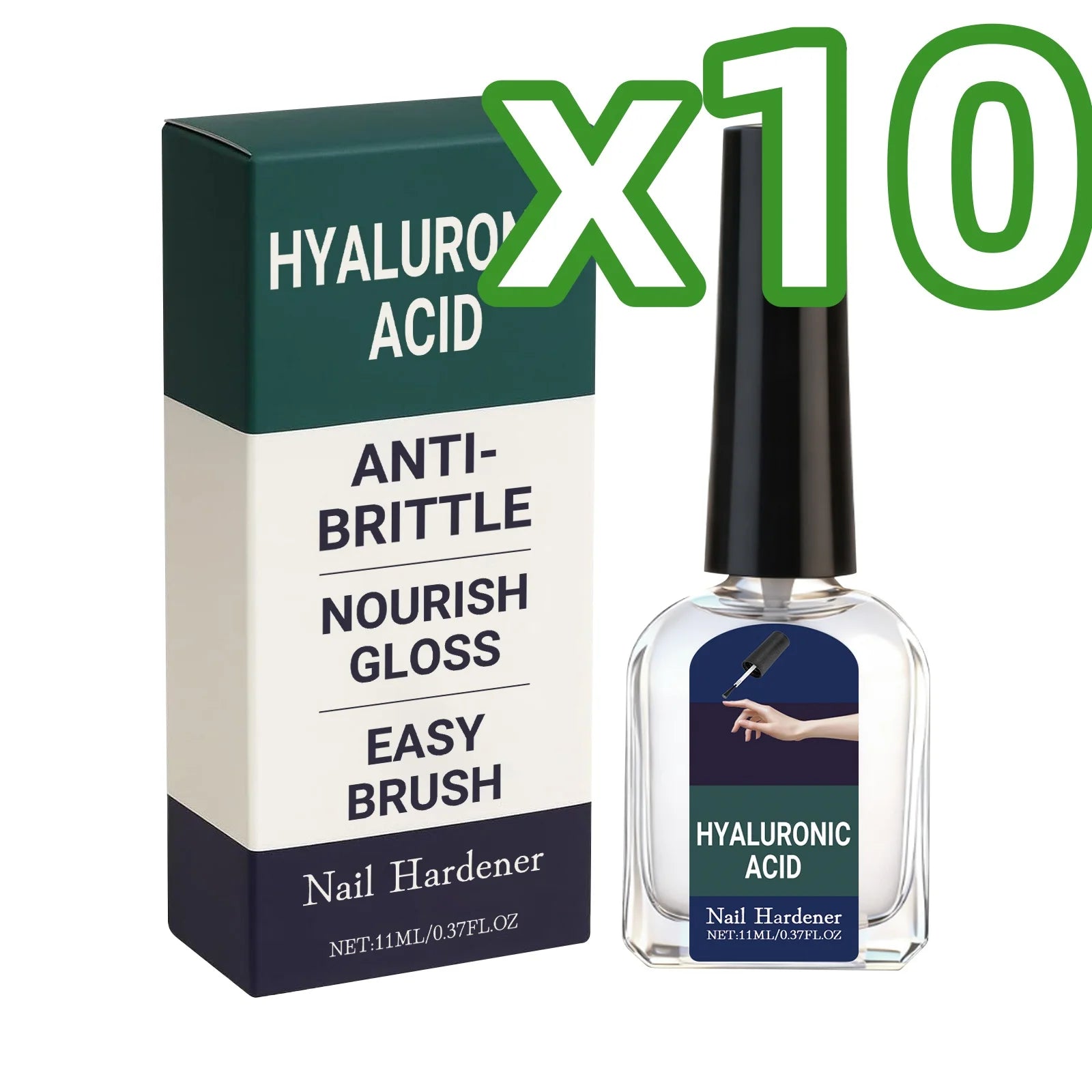 Hyaluronic Acid Nail Strengthening Drops Nourish Brittle Hands Feet Nails Repair Breakage Boost Nails Gloss Growth Nail Hardener Oasis Select 11ml Boxed x10PCS