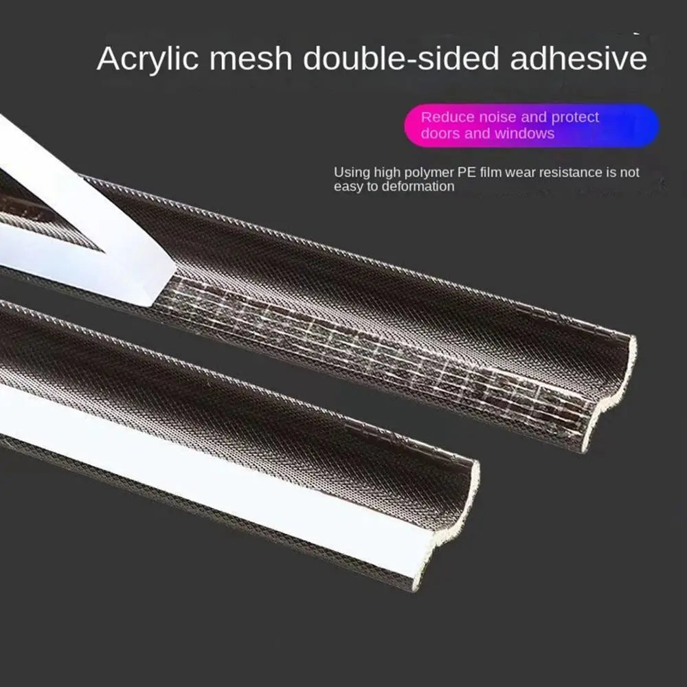 New Soundproof Foam Flat Window Sealing Strip S-shaped Flexible Weatherstrip Windproof 2 Meters Window Weather Stripping Window Oasis Select