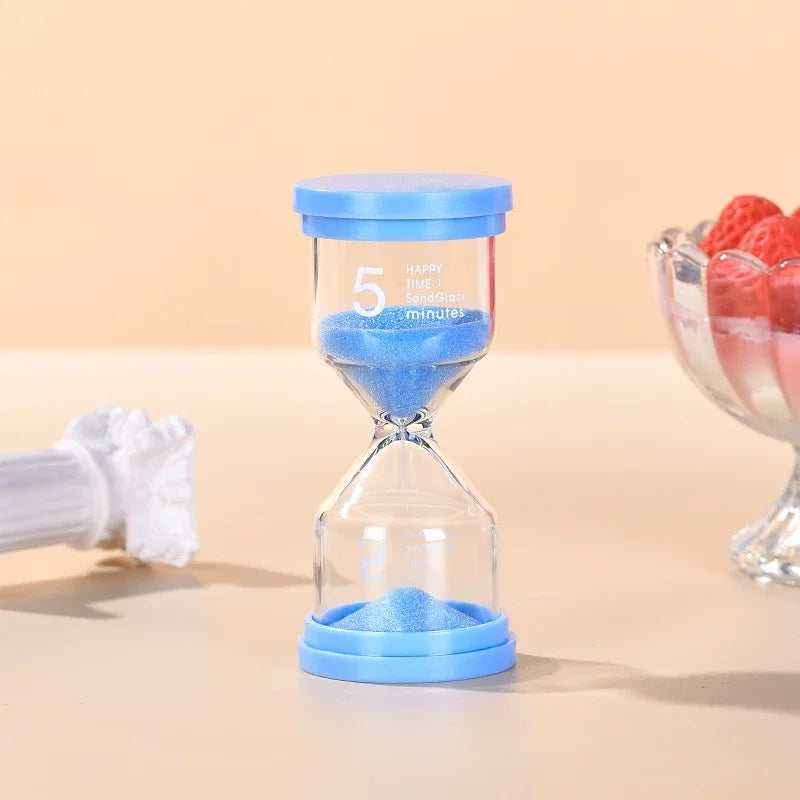 1PCS 3/5/10/15/30 Minutes Colorful Hourglass Sandglass Children Kid Gift Toy Sand Timer Hour Glass Home Decoration Sand Clock Oasis Select 5min