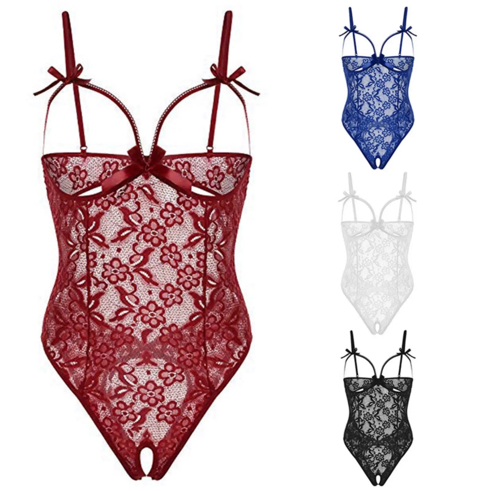 Women's Sexy Lace Babydoll Lingerie Set – Plus Size Sleepwear Lace Babydoll Lingerie Oasis Select