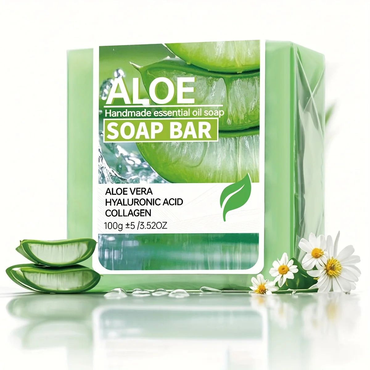 Ginger soap facial cleansing handmade soap, ginger lemon essential oil soap, balanced oil to brighten skin tone, portable travel Oasis Select Aloe