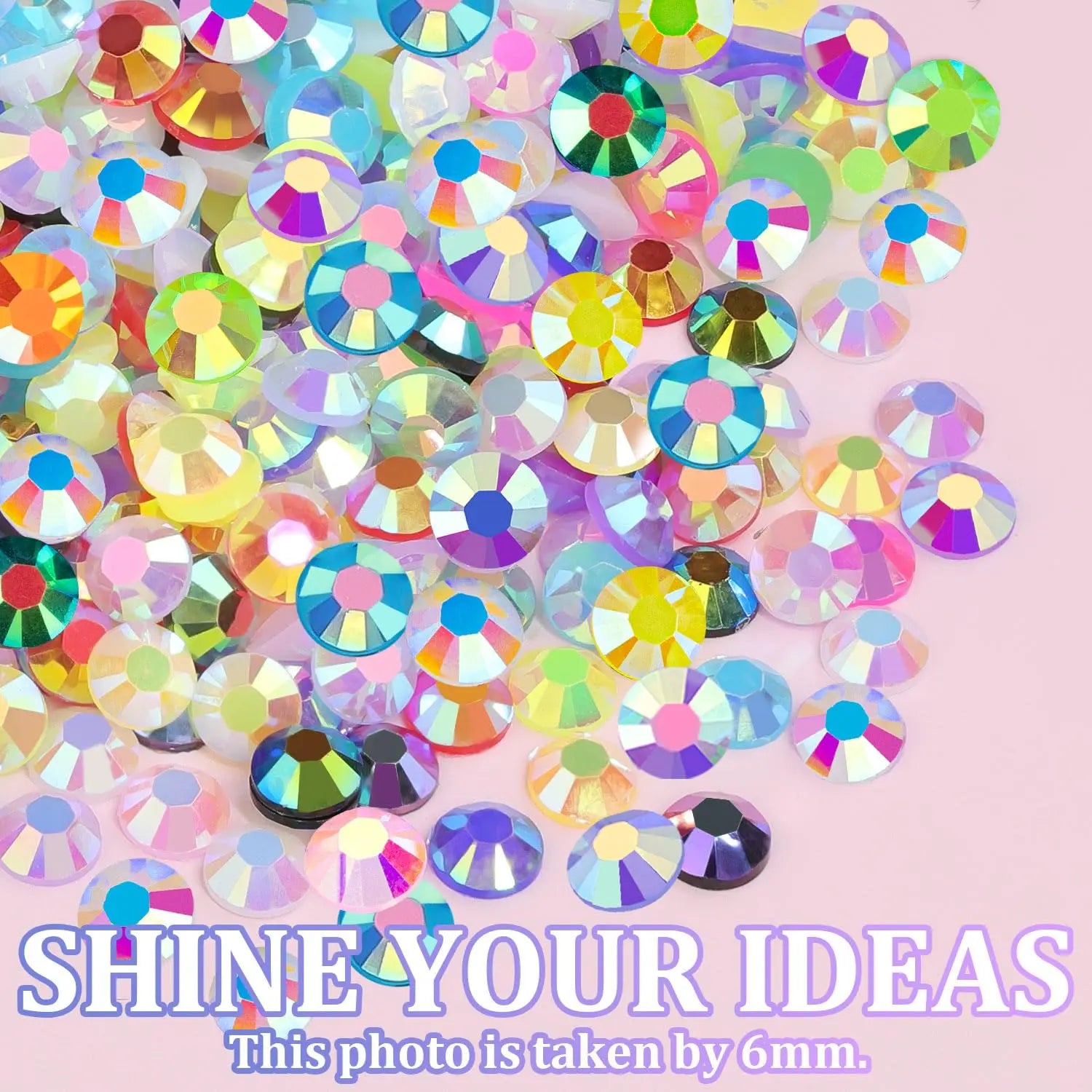40-Grid Multicolor Flatback Rhinestone Nail Art Kit – 34,000 Gems