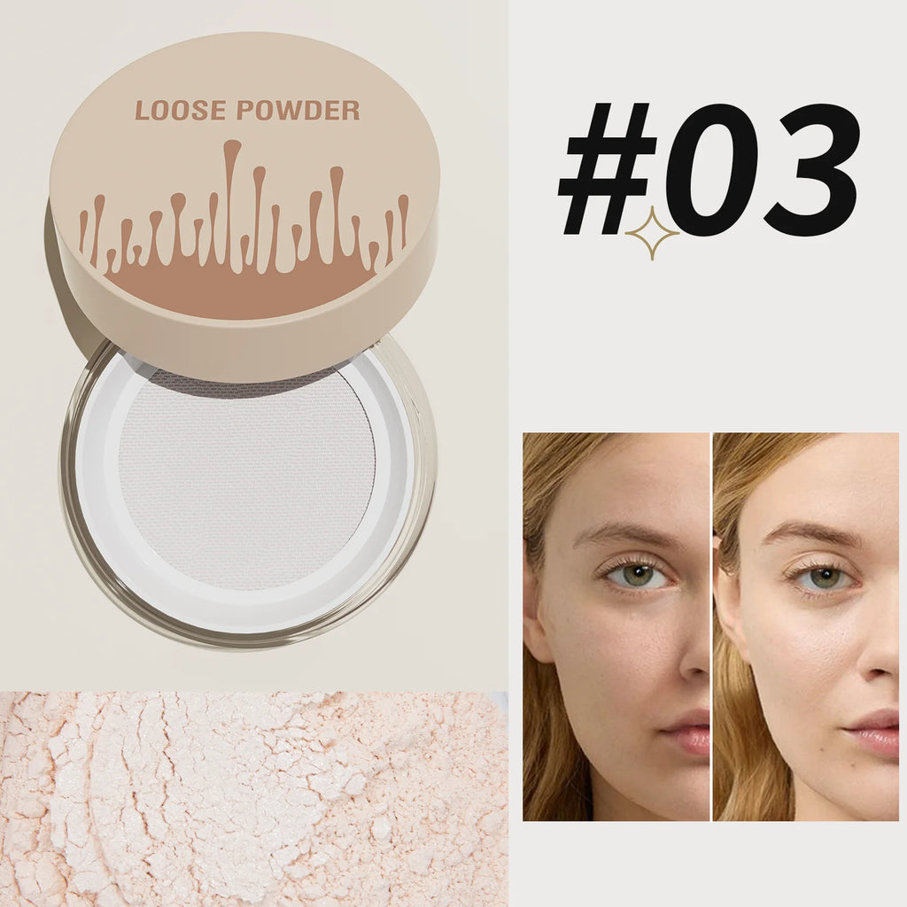 Hello Kiss Loose Setting Powder – 5 Shades, Matte Oil Control