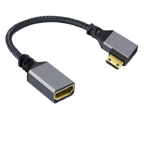  0.2m 4K 60Hz Mini HDMI to HDMI-Compatible Extension Cable 4k Mini HDMI left right Male To Female Extender Wire Cord For Camera Oasis Select