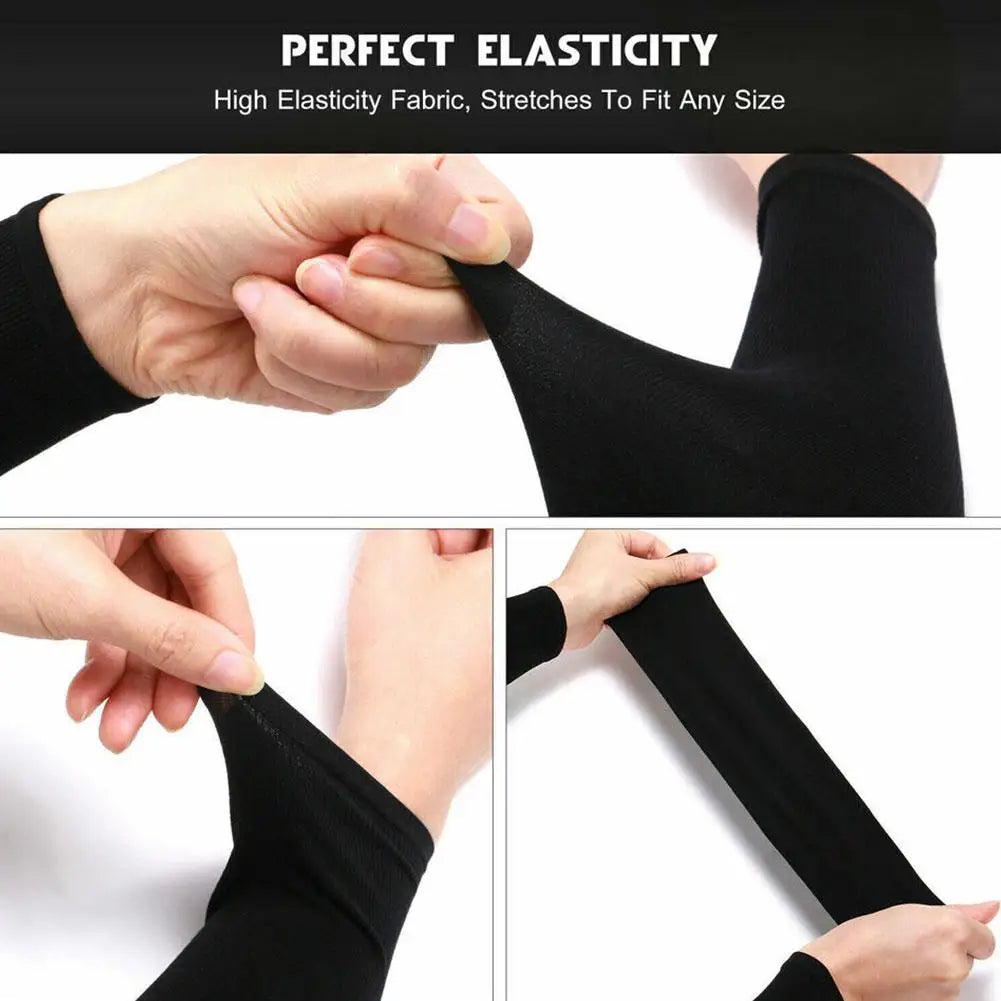 1 Pair Summer Sunscreen Sleeves Ice Silk Men's Plus Size Arm Protection UV Protection Gloves Arm Sleeves Quick Dry Arm Warmer Oasis Select