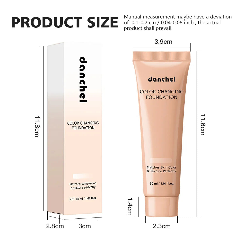 30ml Hydrating Color Changing Foundation, Lightweight Isolation Even Skin Tone Natural BB Cream Oasis Select