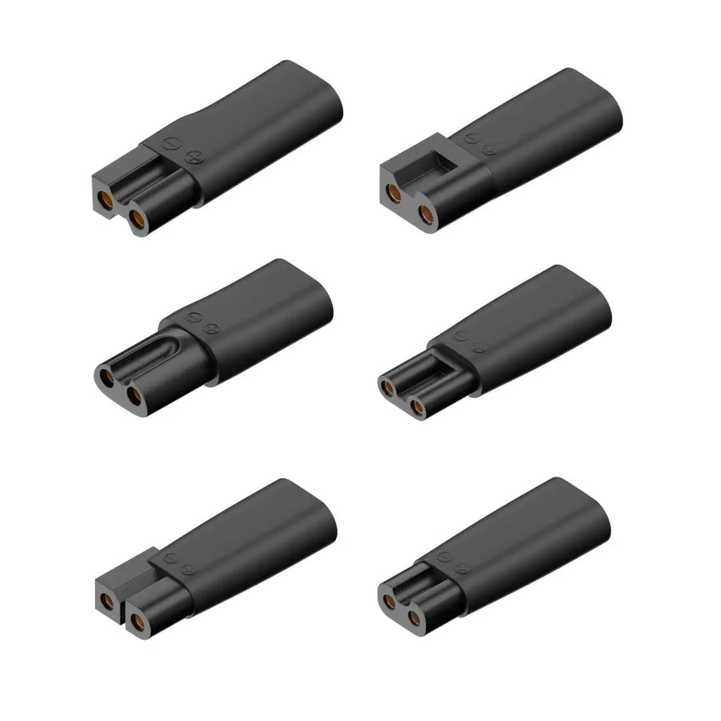 6-Pack Type-C USB Charger Adapter for Clippers & Trimmers USB Charger Adapter Oasis Select black