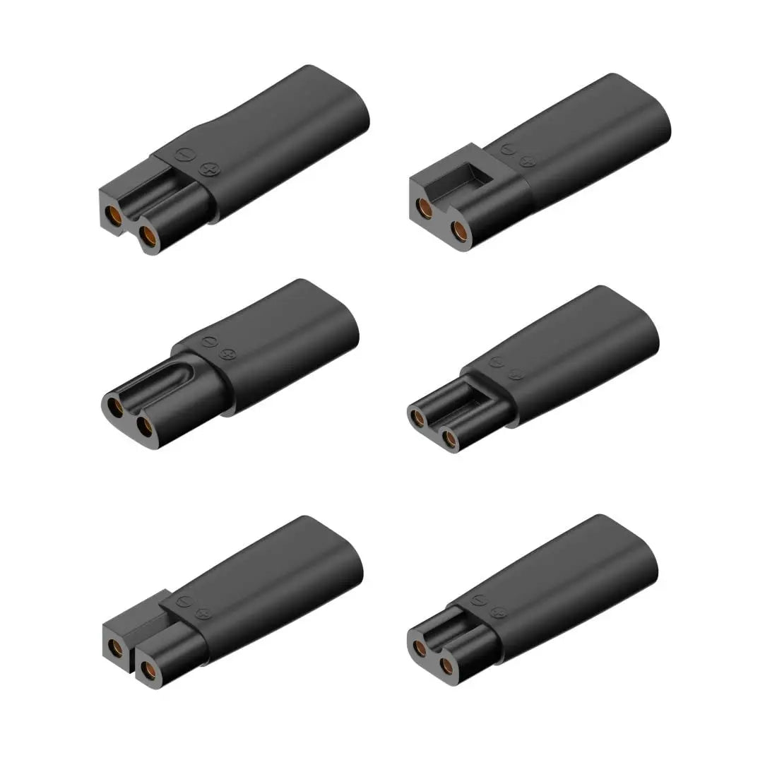 6-Pack Type-C USB Charger Adapter for Clippers & Trimmers USB Charger Adapter Oasis Select black
