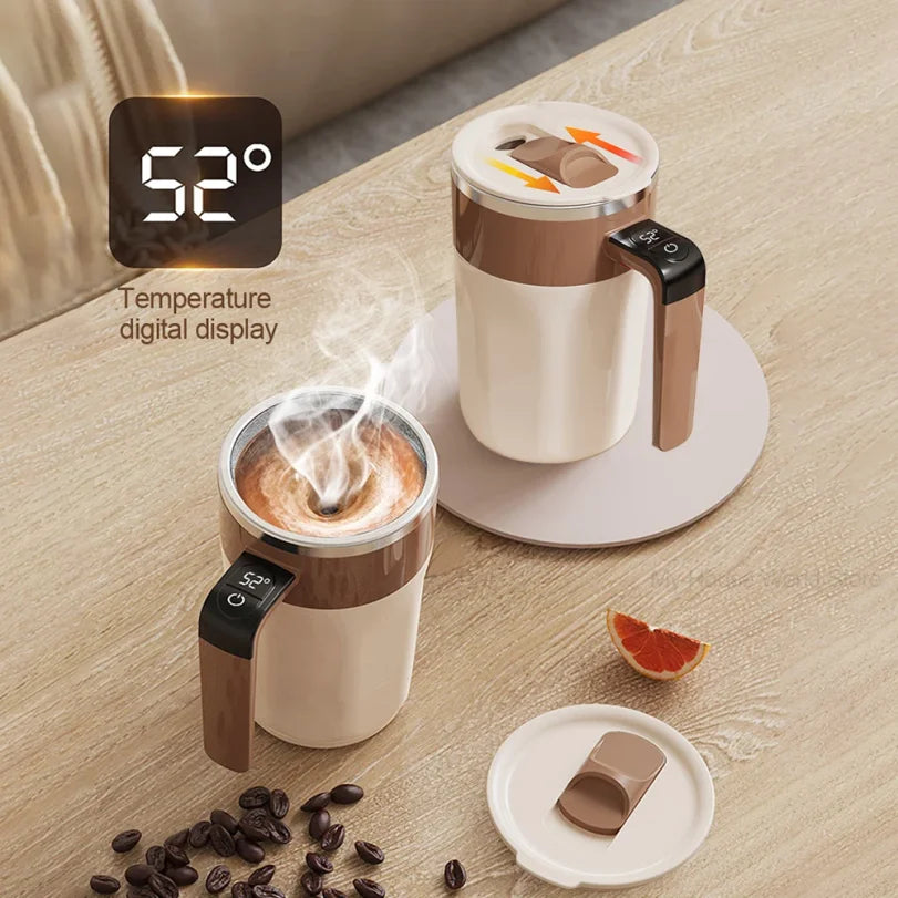 400ml Self-Stirring Coffee Mug | Temperature Display & USB Charge