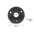 New Painted Floor Flange Black With Threaded Hole Iron Pipe Flange Industrial Vintage style Pipe Fittings Home Oasis Select 3 holes 1-2-- 16mm