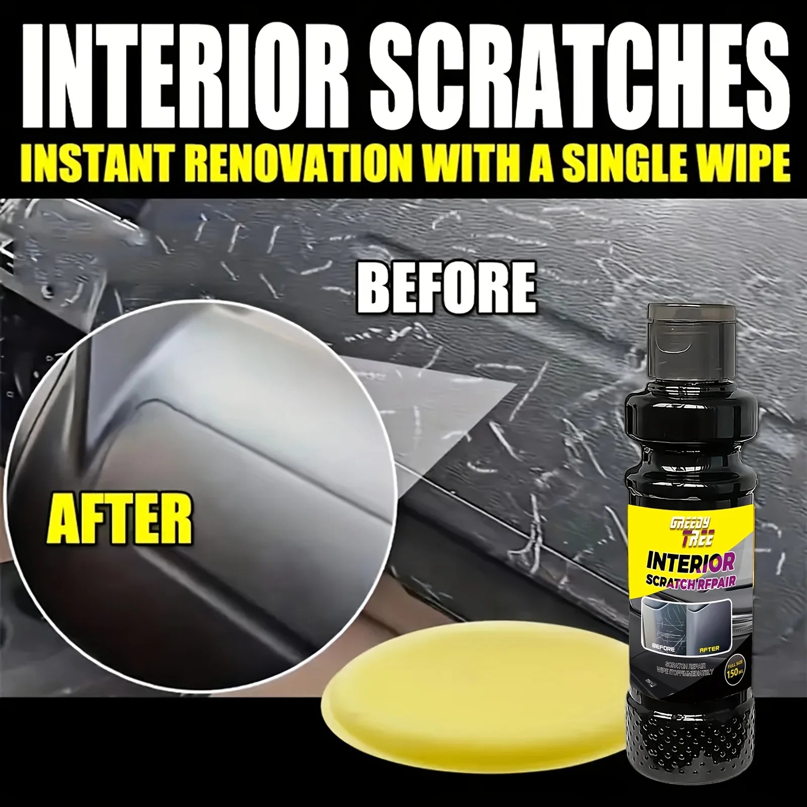 Scratch Repair Kit for Interior Crystal Clear Car Plastic Restorer - Auto Interior & Panel Renewal Wax Coating Agent Car Wax Car Oasis Select