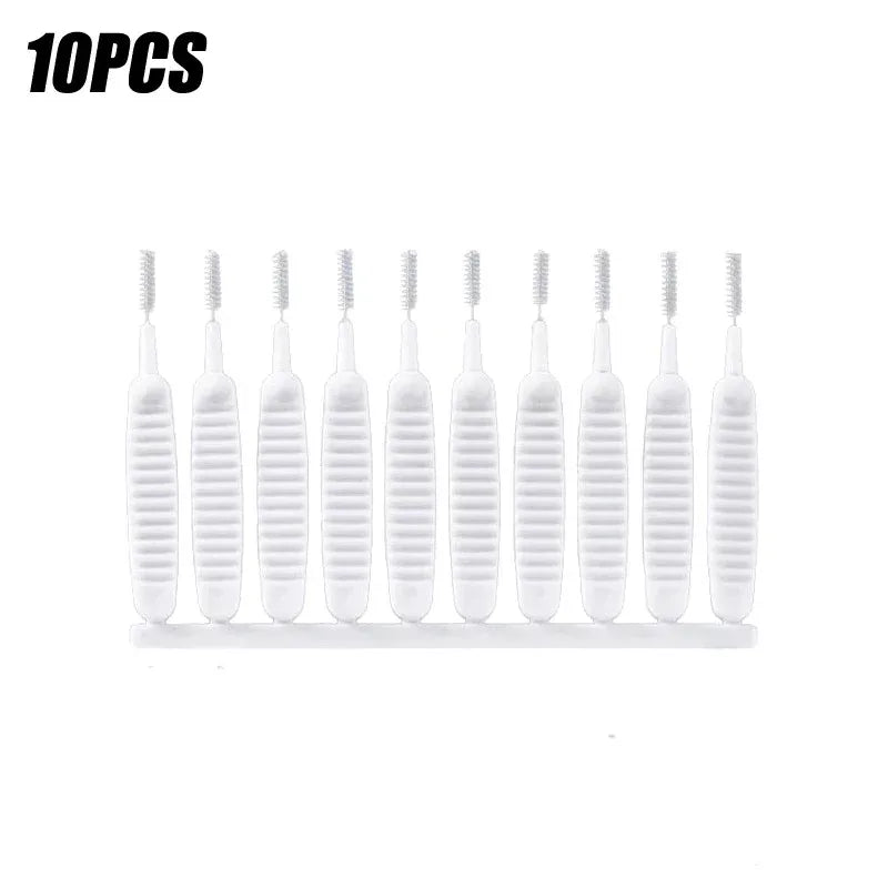 10-100PCS Shower Cleaning Brush Bathroom Micro Nylon Brush Nozzle Anti-blocking Cleaning Tools Bathroom Accessories Oasis Select 10PCS