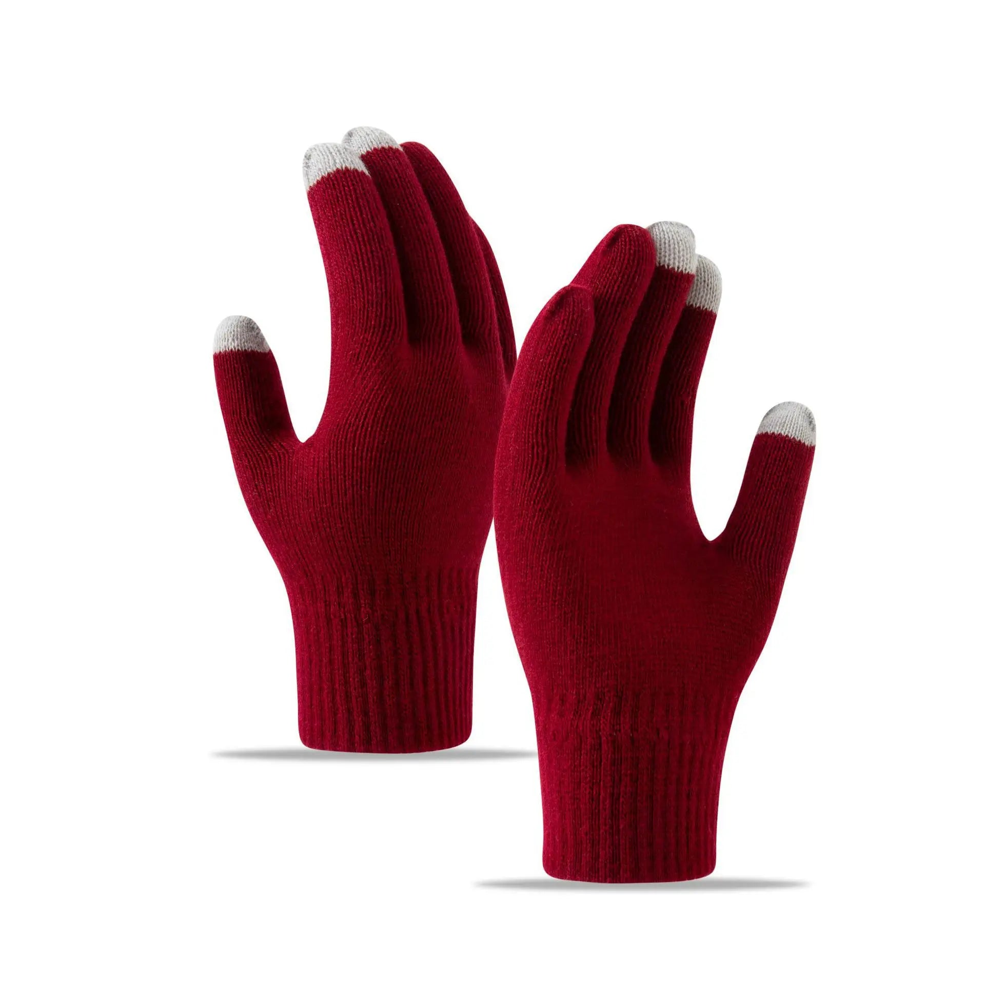 Knitted Gloves Touch Screen Cycling Skiing Fitness Warmth Autumn