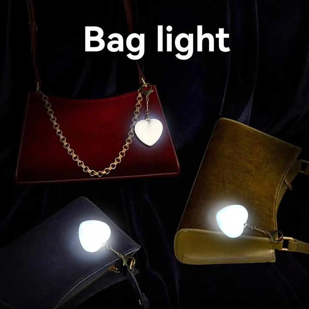 Travel Business Trip Purse Light Automatic Touch Sensor Heart Shaped LED Bag Light for Handbag Gift for Girlfriend Daughter Oasis Select