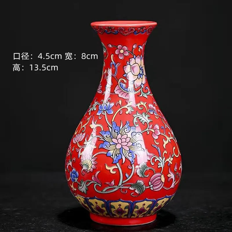 Chinese Table Antique Blue White Porcelain Vase Decoration Crafts