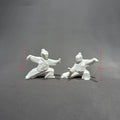 Martial person Art Figurines Set plastic Home fish tank Bonsai Desktop Ornament Kung Fu Pose Statue Figurine Tabletop Decor Gift Oasis Select 2pcs S