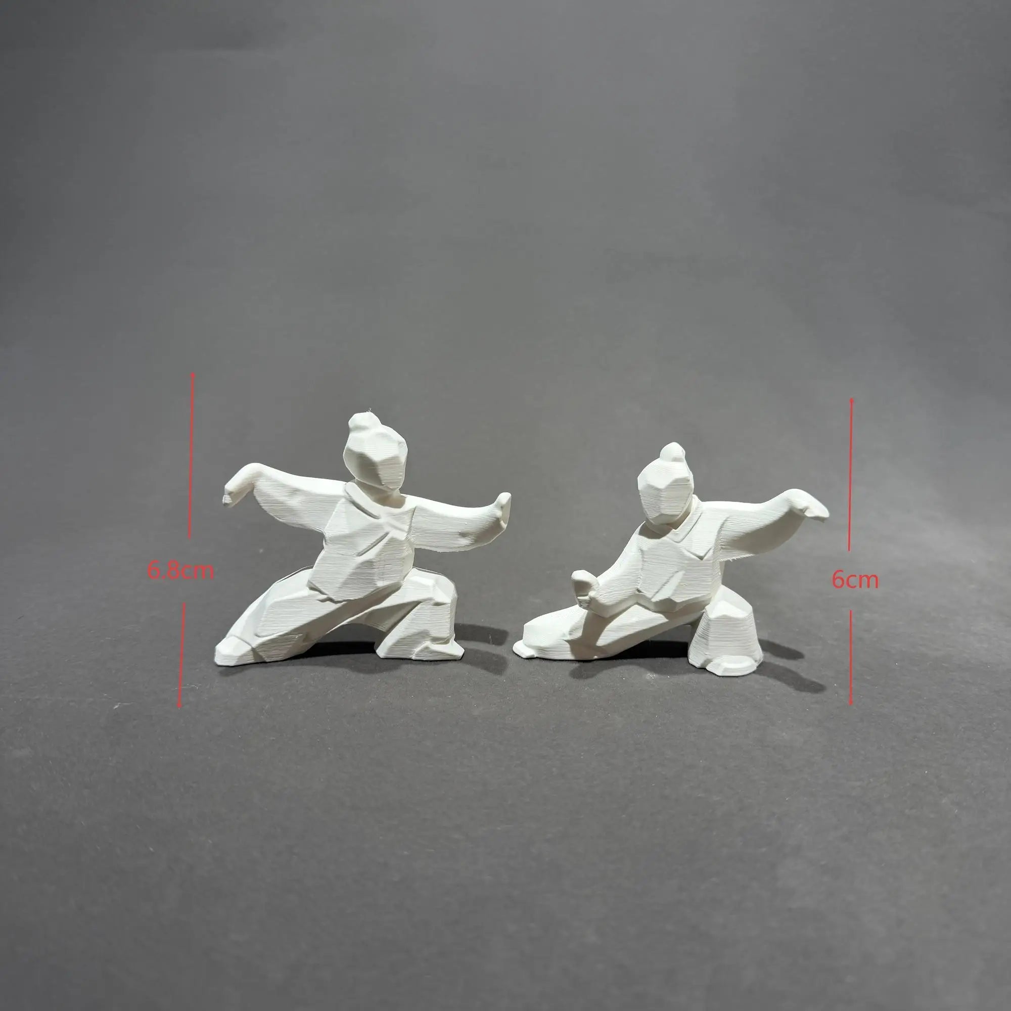 Martial person Art Figurines Set plastic Home fish tank Bonsai Desktop Ornament Kung Fu Pose Statue Figurine Tabletop Decor Gift Oasis Select 2pcs S
