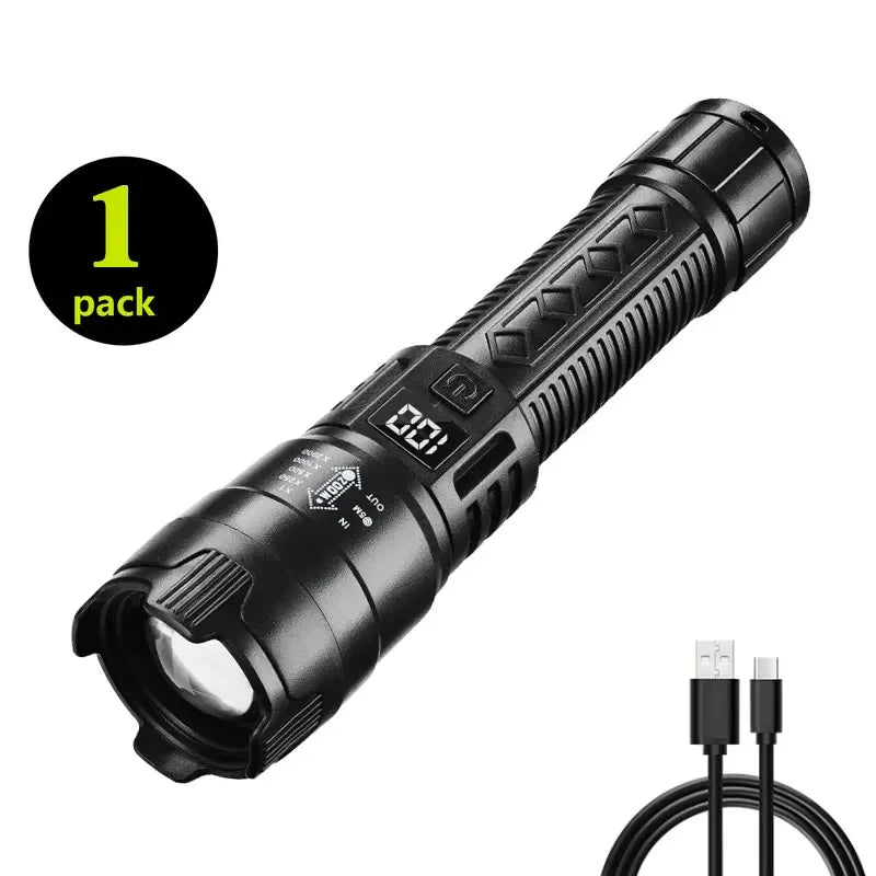 ZHIYU 2000LM Rechargeable LED Flashlight | Zoomable Tactical Torch