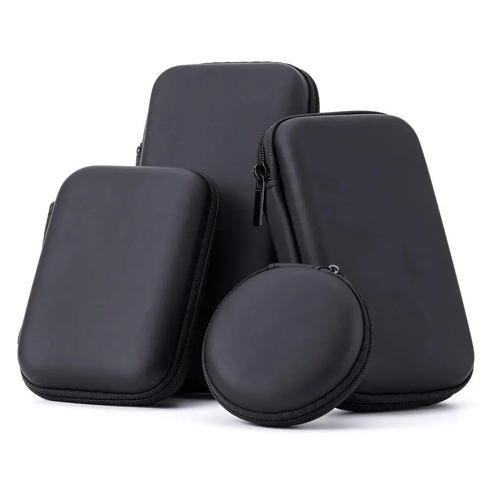 EVA Mobile Phone Charger Zipper Bag Protection Case Hard Disk Data Cable Headphone Storage Pocket Pouch Electronic Accessories Oasis Select