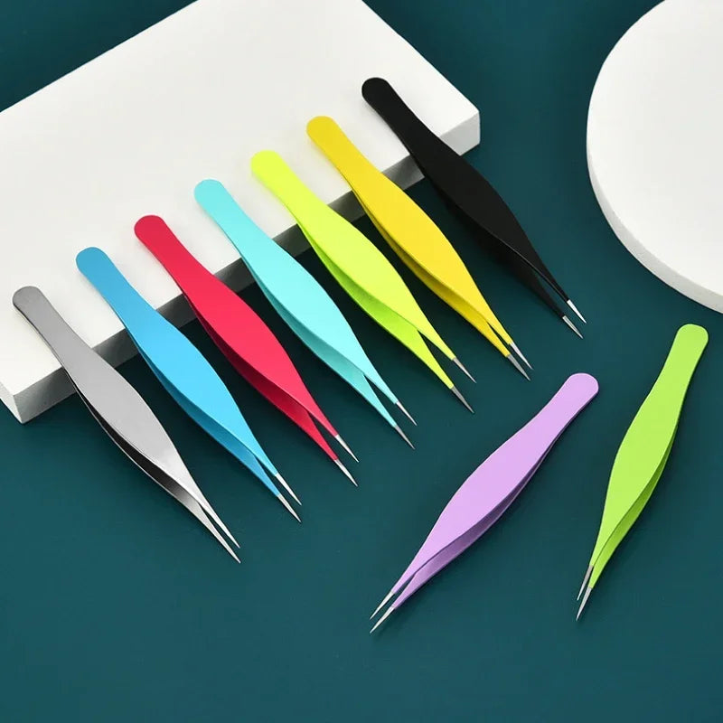 New Super Pointed Acne Clip Acne Needle Grafting Eyelash Clip Blackhead Clip Fake Eyelash Tweezers Lash Tweezers Oasis Select