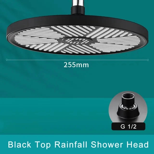 13cm Big Panel Shower Head High Pressure Rainfall Shower Set Water Saving 3 Modes Adjustable Shower Head Bathroom Accessories Oasis Select Top B Shower