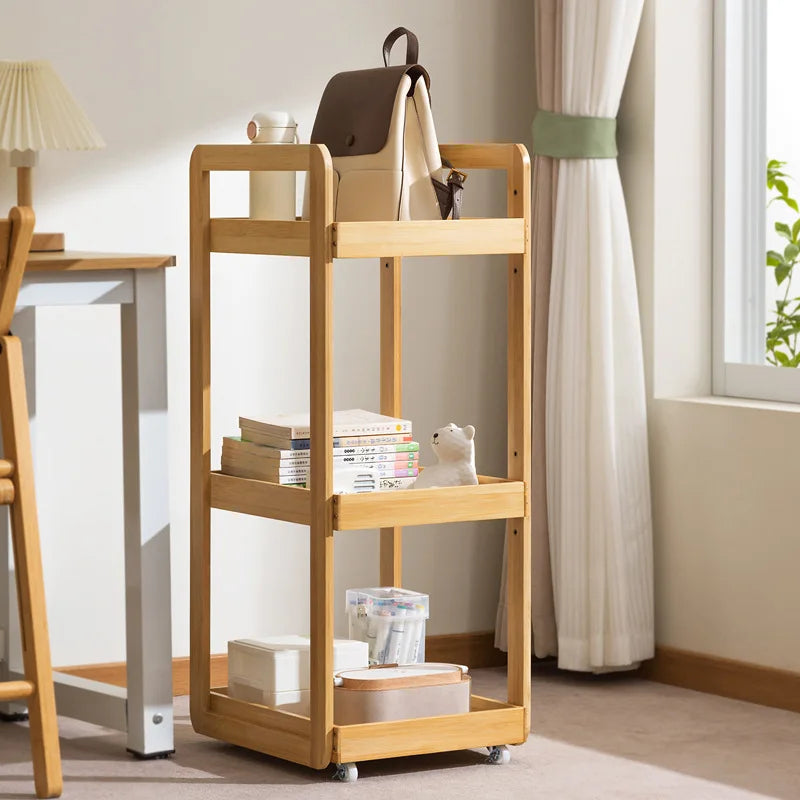 School bag shelf, removable trolley, book storage rack, artifact, household multi-layer schoolbag table Oasis Select