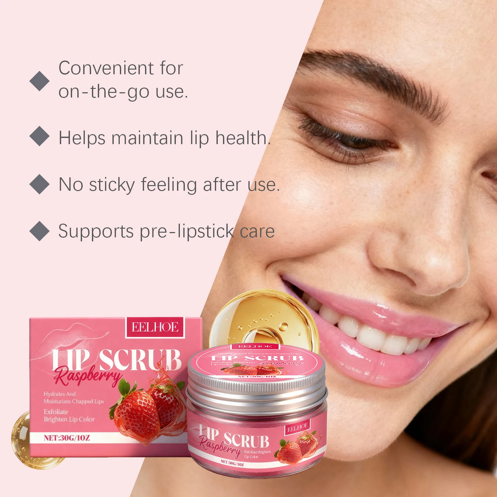 Strawberry Lip Scrub Exfoliating Preventing Drying Cracking Improve Dullness Remove Dead Skin Moisturizing Brightening Lip Care Oasis Select