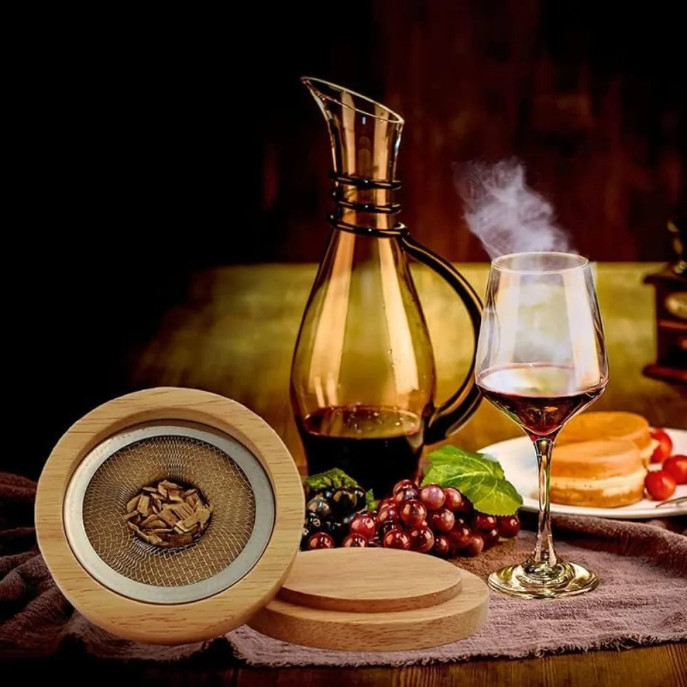 Bar Cocktail Smoker Kit Whiskey Wooden Smoked Wood Hood Smoker For Drinks Kitchen Bar Accessories Tools Smoker Strainer Oasis Select