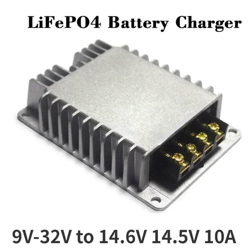 9V-32V to 14.6V 14.5V 10A Lifepo4 Charger 9V to 32V High Power Charger for Lifepo4 Battery for RVs Boat Car Dual Battery System Oasis Select