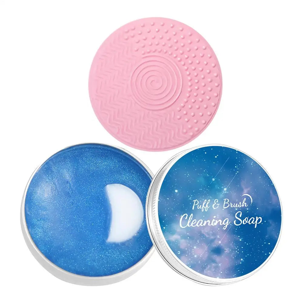 Makeup Brush Cleaner Soap With Silicone Mat Deeply Cleans Soap Makeup Sponges Cosmetic Cleaner Makeup Brush Cleaner tools Oasis Select A