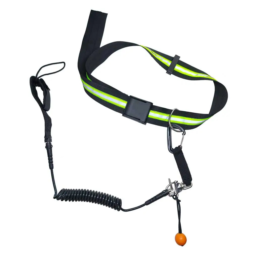 SUP High Visible Quick Release Safety Belt with Coiled Leash Paddle Board White Water QR Belt Oasis Select