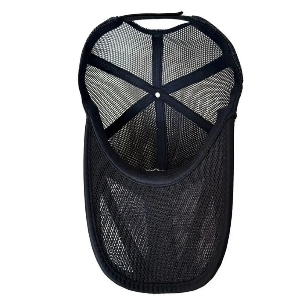 Lightweight Adjustable Mesh Baseball Cap Casual Style Wide Brim Golf Mesh Hat Breathable Sun Protection Cozy Tide Hat Running Oasis Select