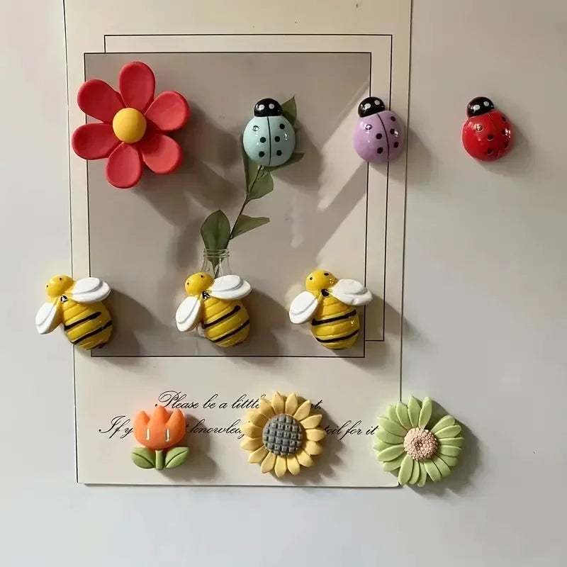 10pcs Plant Cartoon Fridge Magnets – Strong Hold Home Decor Decorative Fridge Magnets Oasis Select