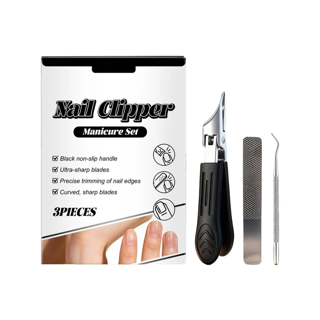 Angled Nail Clippers | Wide Opening Anti-Splash Trimmer Set Nail Clipper Set Oasis Select