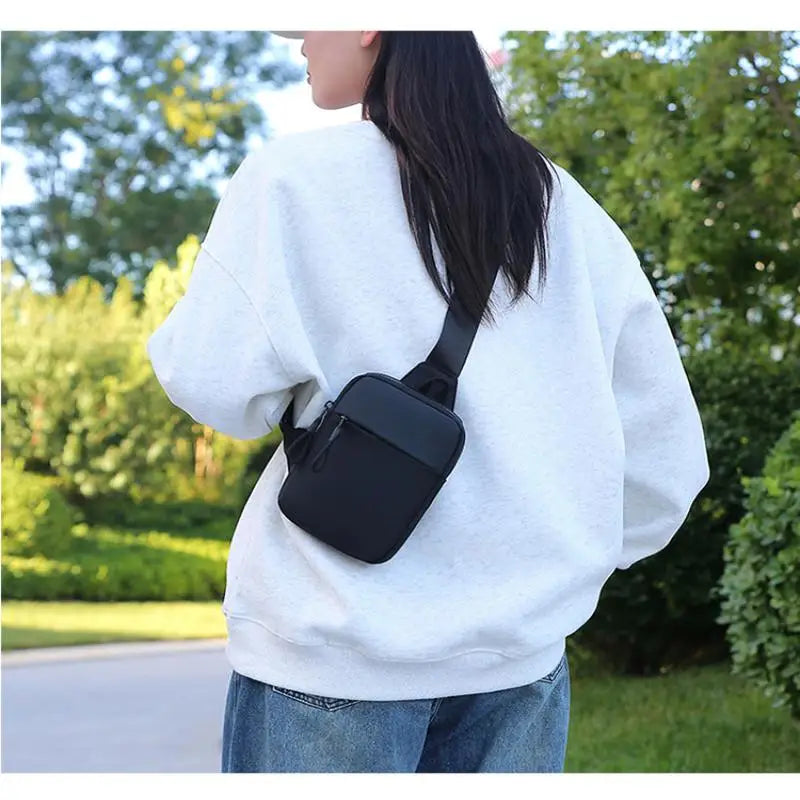 Lightweight Nylon Crossbody Bag with Phone Pouch | Unisex