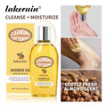 Lakerain Almond Shower Oil Gentle Full-body Cleanse Moisturize Irresistible Subtle Scent Silky Foam Ideal Body Care Shower Oil Oasis Select Almond