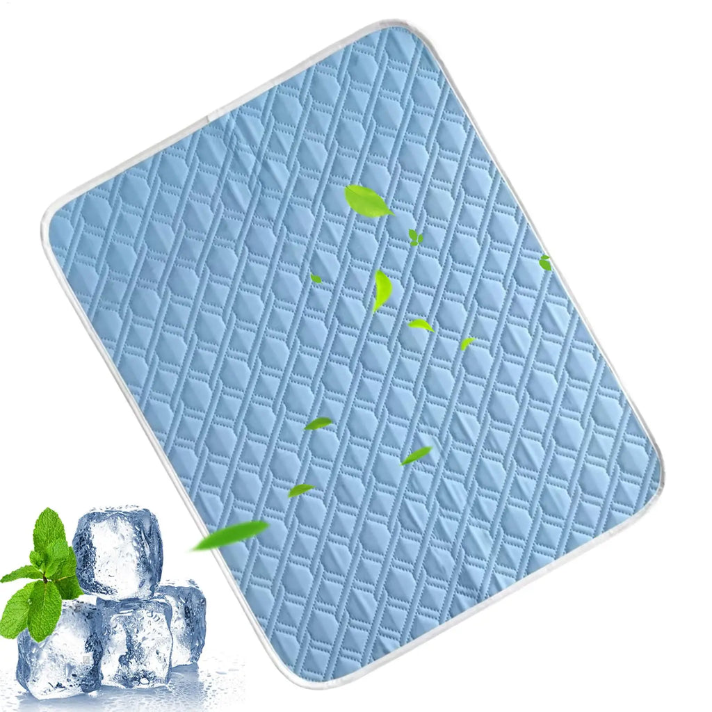 Cooling Pad for Dog Sweat Absorbent Sleeping Rug 45x35cm Soft Self Cooling Pet Mat for Small Medium Large Dog Kitten Crate Oasis Select