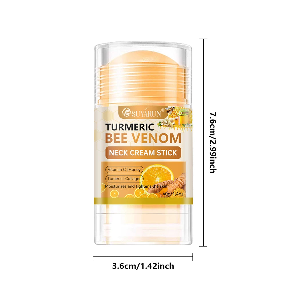 SUYARUN Turmeric Bee Venom Neck Cream Stick – Firming & Anti-Aging Neck Firming Cream Oasis Select