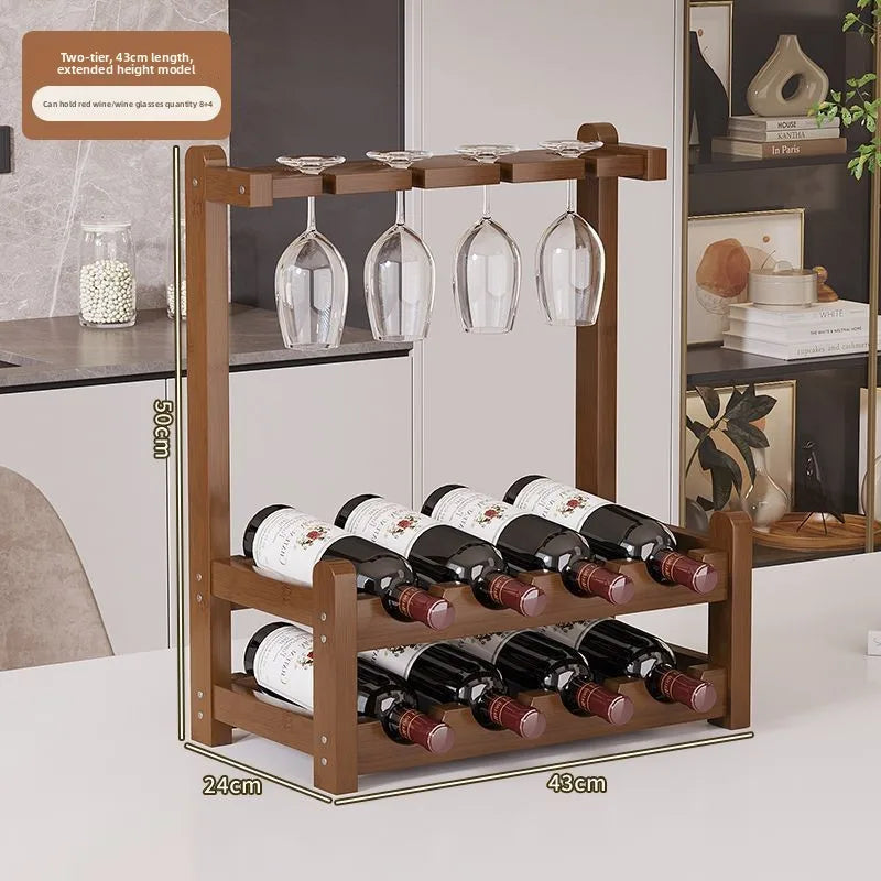Wine rack Solid wood wine rack Shelf Living room wine cabinet Display cabinet holder Oasis Select 2-43CM
