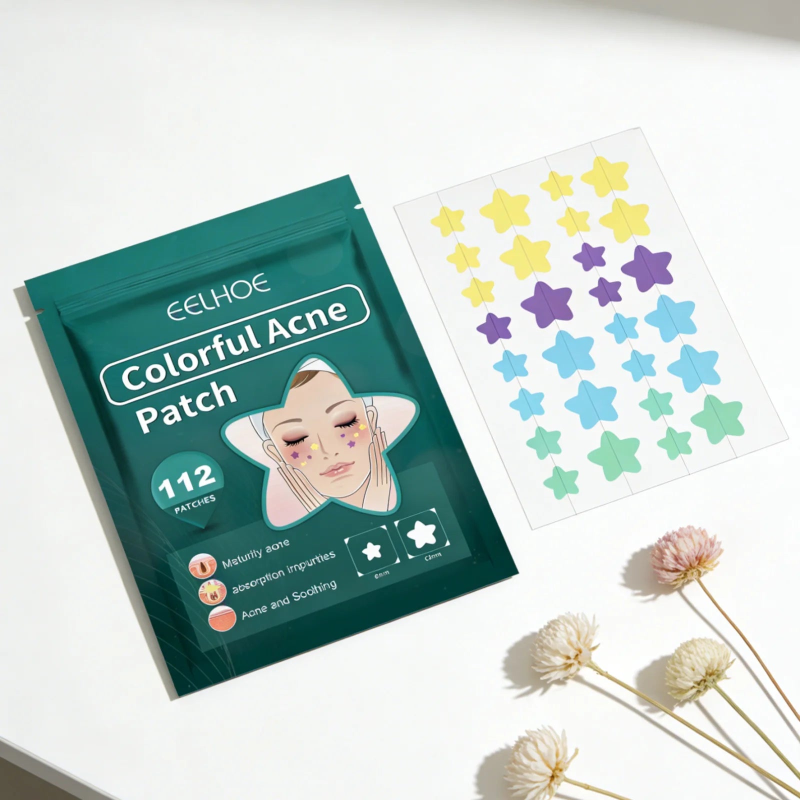 EELHOE Star Acne Patches – 112 Tea Tree Pimple Patches Acne Pimple Patches Oasis Select