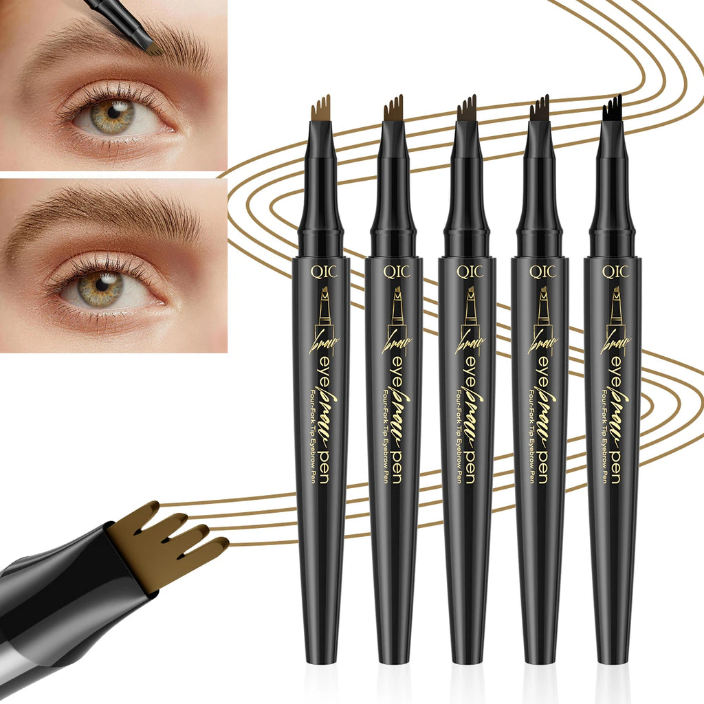 QIC Micro-Tip Liquid Eyebrow Pencil – Waterproof, 5 Colors