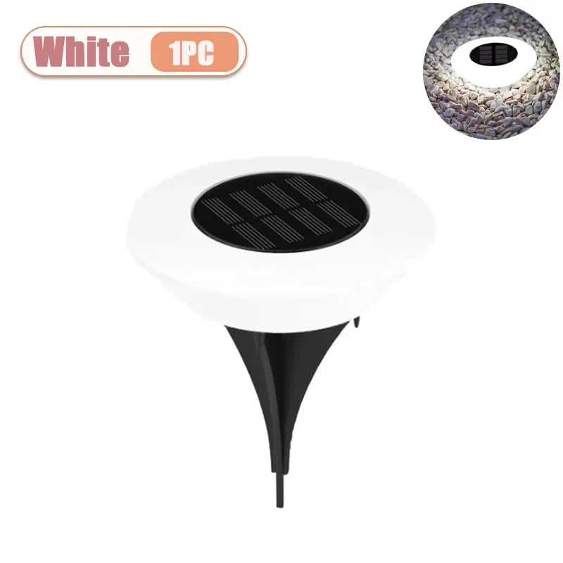 1-10PCS Solar Powered Lawn Lights Outdoor Waterproof Garden Lights LED Floor Lights Landscape Lighting Buried for Yard Decor Oasis Select White-1PC