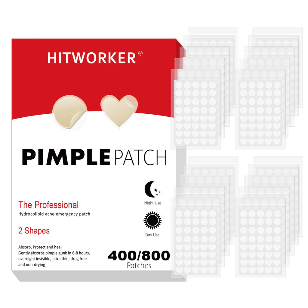 400/800 HITWORKER hydrocolloid acne patches effectively remove facial secretions and can be used day and night Oasis Select 800pcs