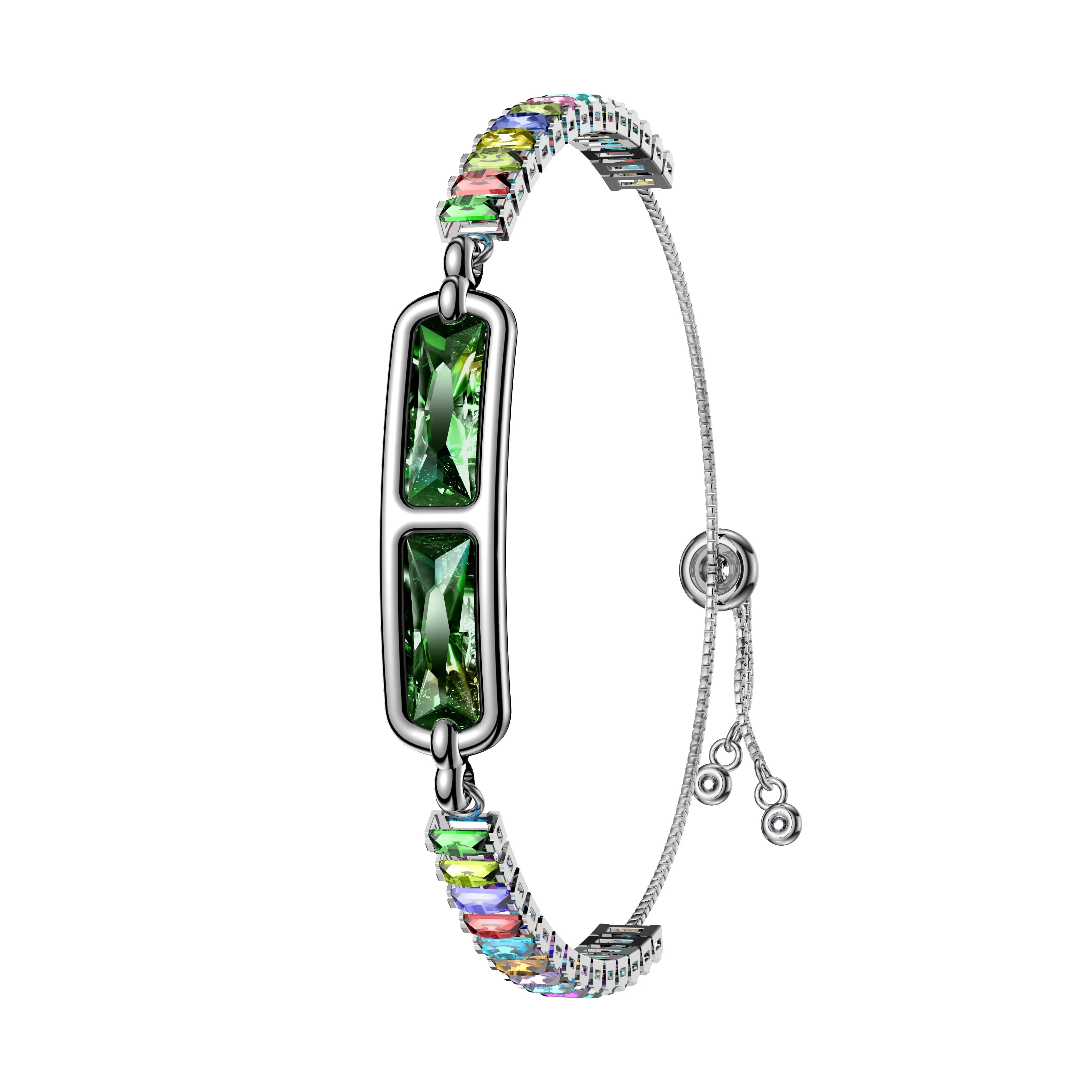 Woman Inlaid With Diamonds Smart Bracelet Sports Health Ms. Bluetooth Wristband Sleep Health Monitor Female Physiological Cycle Oasis Select GNCZM
