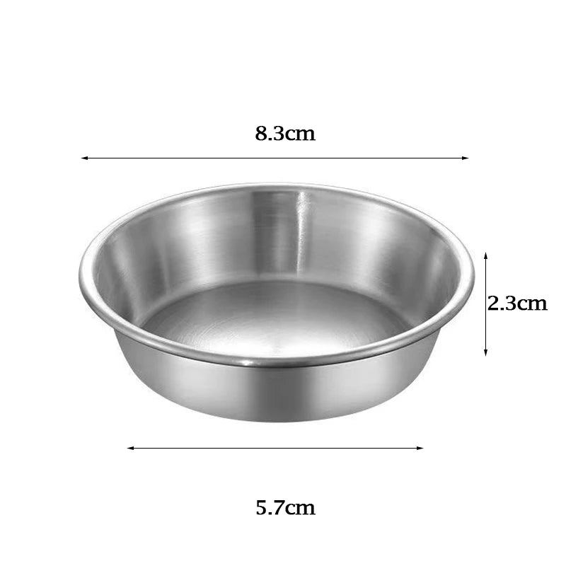 4pcs Golden Sauce Dish Appetizer Serving Tray Stainless Steel Sauce Dishes Spice Plates Kitchen Supplies Plates Kitchen Supplies Oasis Select
