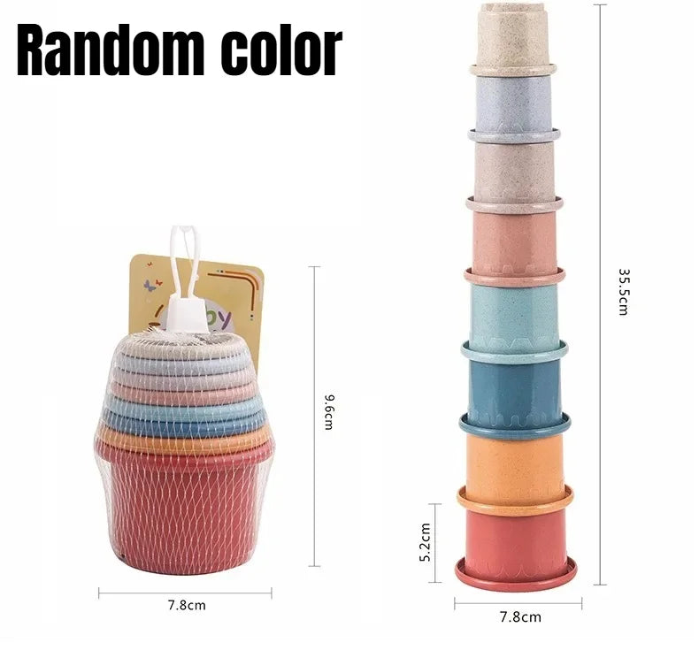 Baby Montessori Stacking Cups – 8-Piece Educational Bath Toy