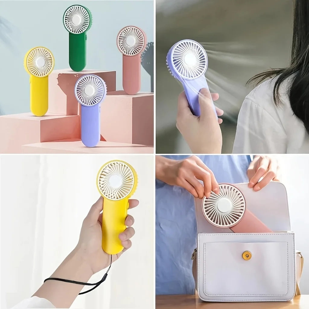 Portable Handheld Mini Fan, Powered By AA Batteries, Adjustable Single Speed, Ideal for Outdoor Use Mini Fan Oasis Select